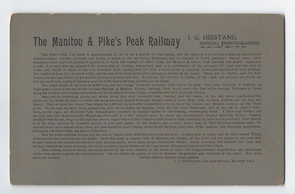 ANTIQUE 1905 PIKES PEAK RAILROAD RAILWAY CABINET CARD GROUP PHOTO-COLORADO!