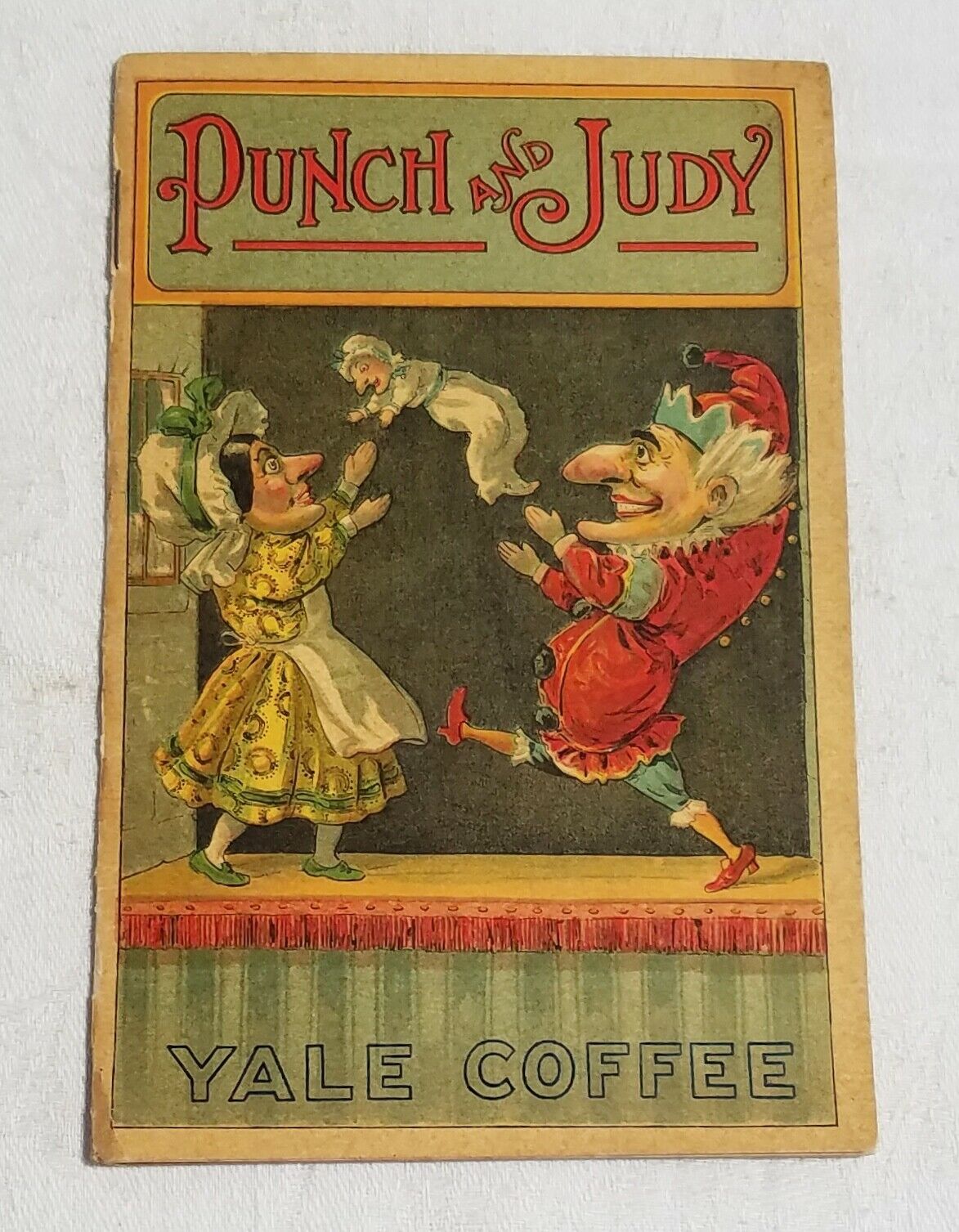 ANTIQUE EARLY 1900'S YALE COFFEE ADVERTISING PUNCH & JUDY STORY BOOK-ST LOUIS MO